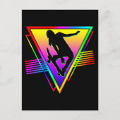 Retro Skateboarden Skater Briefkaart (Voorkant)