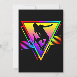 Retro Skateboarden Skater Kaart