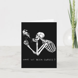 Retro skelet Halloween kostuum Leuke enge schedel Kaart