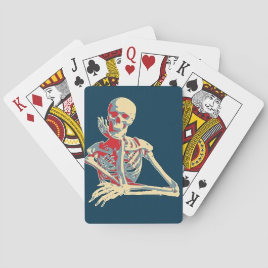 Retro Skelet Speelkaarten (Achterkant)
