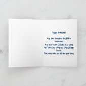 Retro skeleton Birthday Kaart (Binnen)