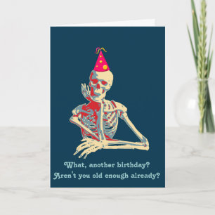 Retro skeleton Birthday Kaart
