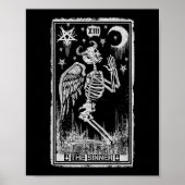 Retro Skeleton Kneeling Sinner Tarot Card WICC Poster (Voorkant)