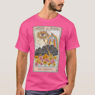 Retro Skeleton Riding Cloud the Audacity Tarot Car T-shirt