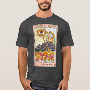 Retro Skeleton Riding Cloud the Audacity Tarot Car T-shirt