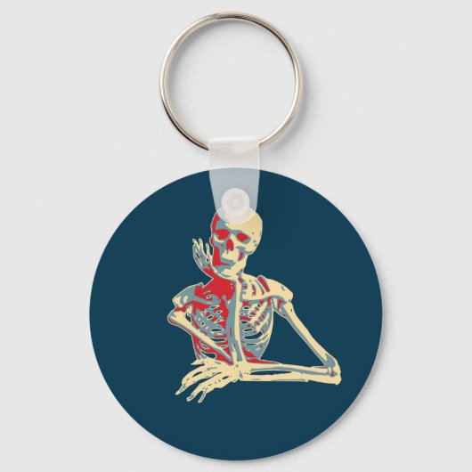 Retro Skeleton Sleutelhanger (Voorkant)