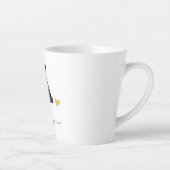 Retro Sketch Monogram Letter A, Latte Mok (Rechts)