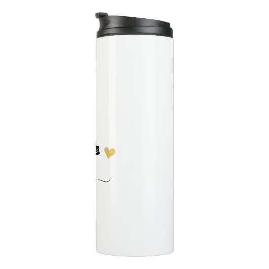 Retro Sketch Monogram Letter A, Thermal Tumbler Thermosbeker (Geroteerd rechts)