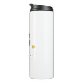 Retro Sketch Monogram Letter B, Thermal Tumbler Thermosbeker (Geroteerd rechts)