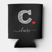 Retro Sketch Monogram Letter C, Koelbox Blikjeskoeler (Voorkant)