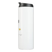 Retro Sketch Monogram Letter F, Thermal Tumbler Thermosbeker (Geroteerd rechts)