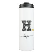 Retro Sketch Monogram Letter H, Thermal Tumbler Thermosbeker (Voorkant)