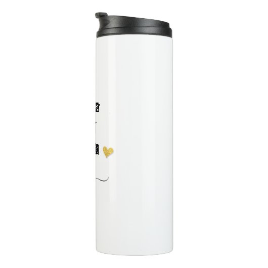 Retro Sketch Monogram Letter H, Thermal Tumbler Thermosbeker (Geroteerd rechts)