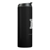 Retro Sketch Monogram Letter M, Thermal Tumbler Thermosbeker (Gedraaid links)