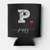 Retro Sketch Monogram Letter P, Koelbox Blikjeskoeler (Voorkant)