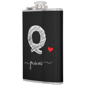 Retro Sketch Monogram Letter Q, Kolf Heupfles (Links)