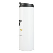 Retro Sketch Monogram Letter W, Thermal Tumbler Thermosbeker (Geroteerd rechts)