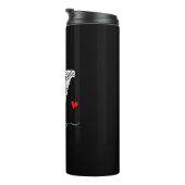 Retro Sketch Monogram Letter W, Thermal Tumbler Thermosbeker (Geroteerd rechts)