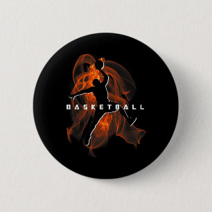 Retro Sketll Speler Liefhebber Sportteam Jongens M Ronde Button 5,7 Cm