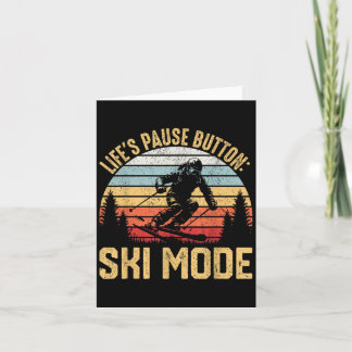Retro Ski Avontuur Ski Enthousiasten  Kaart