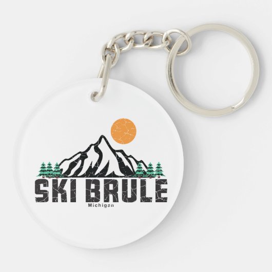 Retro Ski Brule Sleutelhanger (Achterkant)