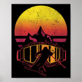 Retro Ski Driver Funny Ski Skiing Poster (Voorkant)