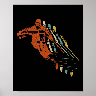 Retro Ski jaren 80 jaren 90 Skikleding Poster
