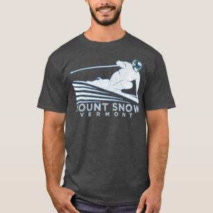 Retro Ski Monteer Snow VT Illustratie T-shirt