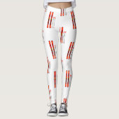 Retro Ski Pattern  Leggings (Voorkant)