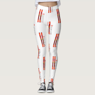 Retro Ski Pattern Leggings