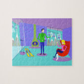 Retro Ski Vacances Jigsaw Puzzle (Horizontal)