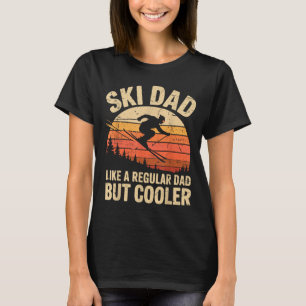 Retro ski vader cooler grappig skien wintersport t-shirt
