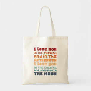 Retro Skidamarink Rhyme Sunset Rainbow Love Chant Tote Bag