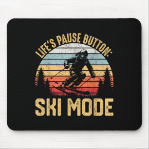 Retro Skiën Avontuur Ski liefhebbers Muismat