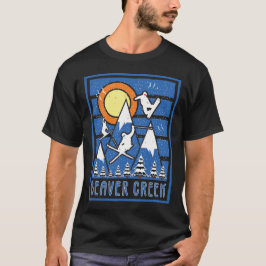 Retro skiën in Beaver Creek Mountain T-shirt