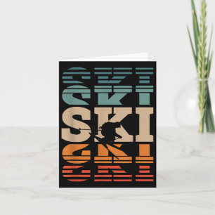 Retro Skiën Ski _1 Kaart