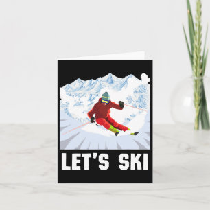 Retro Skiën Wintersport Ski Snowboard Lets Ski Kaart