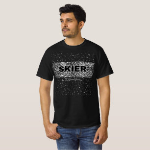 Retro Skier Design met Japanse tekst T-shirt