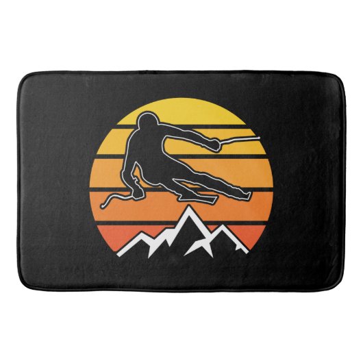 Retro Skiing Badmat (Voorkant)