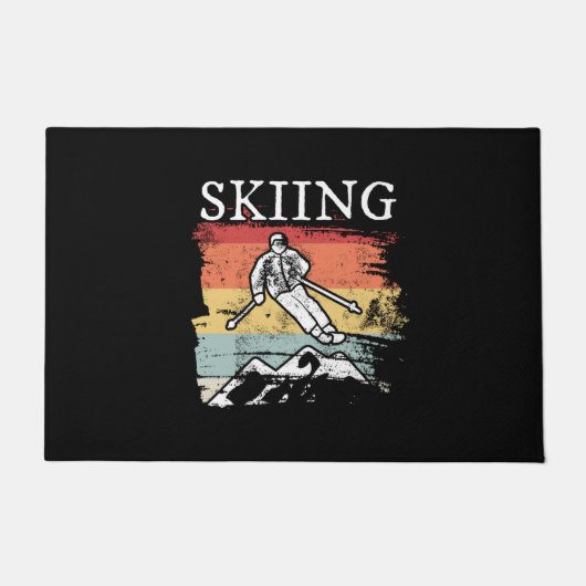 Retro Skiing Deurmat (Voorkant)