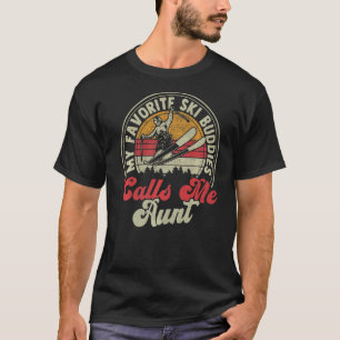 Retro Skiing Lovers Mijn favoriete Ski Buddies Cal T-shirt