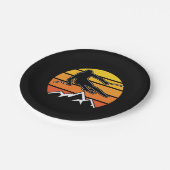 Retro Skiing Papieren Bordje (Gekanteld)