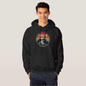 Retro Skiing Saas-Fee Zwitserland Ski Hoodie (Voorkant volledig)