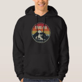Retro Skiing Saas-Fee Zwitserland Ski Hoodie (Voorkant)