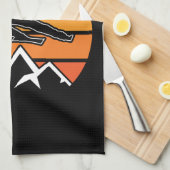 Retro Skiing Theedoek (Quarter Fold)