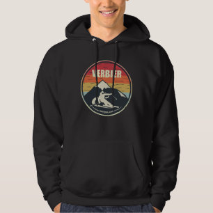Retro Skiing Verbier Zwitserland Ski Hoodie
