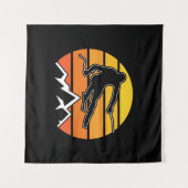 Retro Skiing Wandkleed (Voorkant (horizontaal))