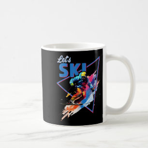 Retro Skipoeder Ski Kleur Shred Design Koffiemok