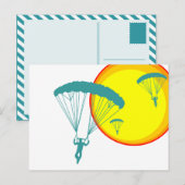 retro sky divers briefkaart (Voorkant / Achterkant)