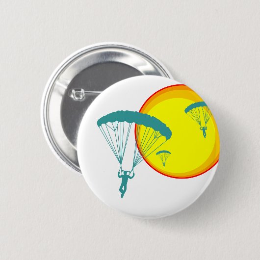 retro sky divers ronde button 5,7 cm (Voorkant /achterkant)
